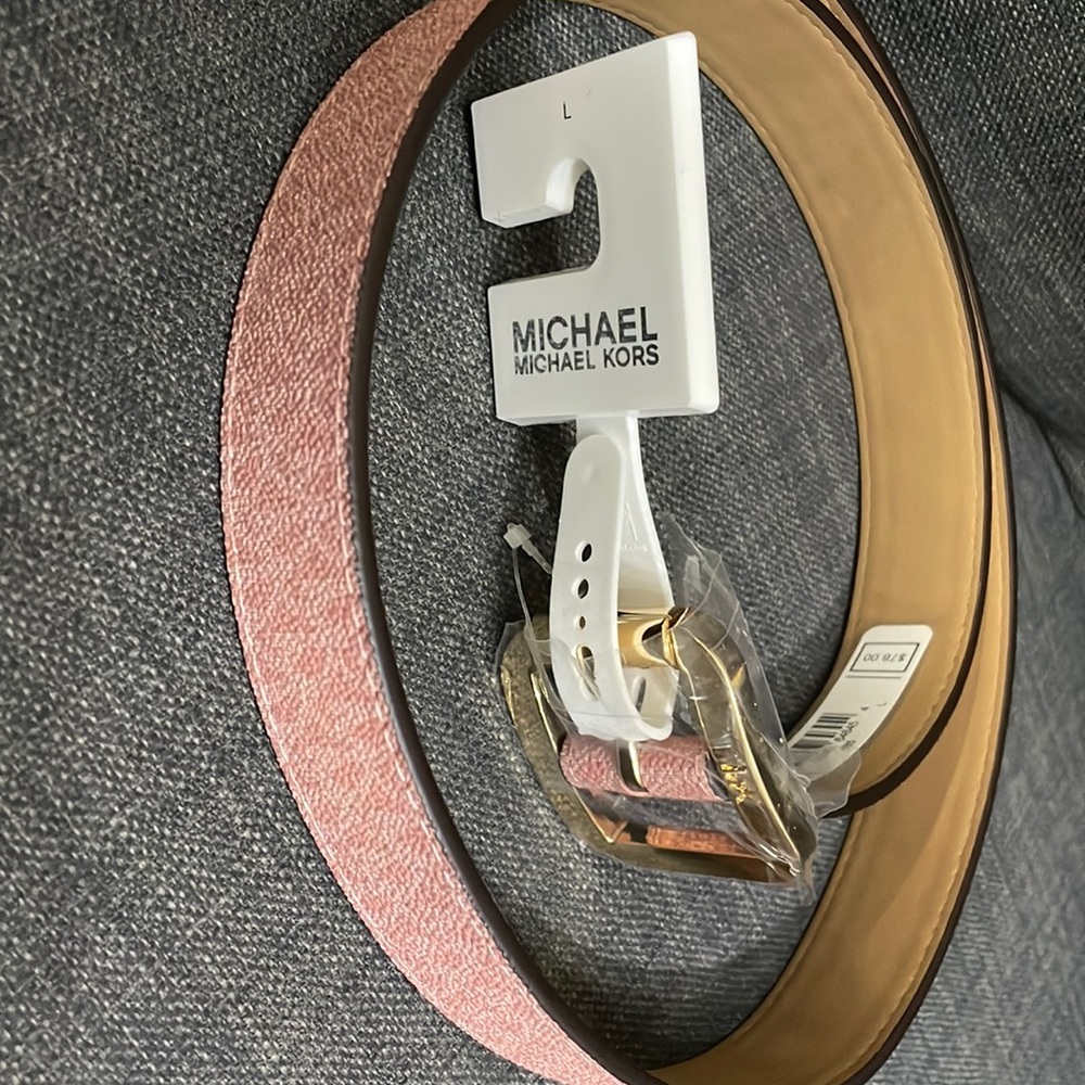 NWT MK pink belt